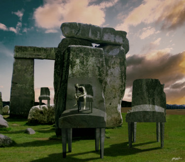 Arts numériques intitulée "Stonehenge" par Gilles Papineau, Œuvre d'art originale, Travail numérique 2D