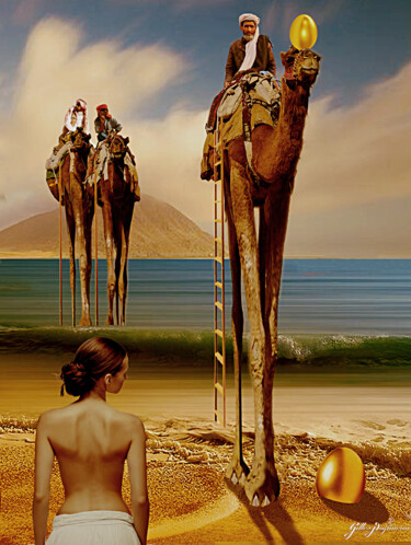 Digitale Kunst getiteld "Beach" door Gilles Papineau, Origineel Kunstwerk, 2D Digital Work