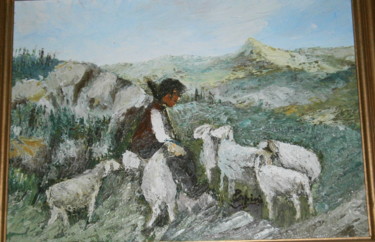 Peinture intitulée "berger.jpg" par Jean Papini, Œuvre d'art originale, Huile
