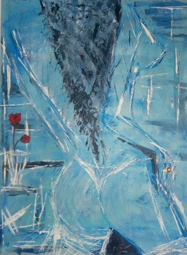 Pintura titulada "Bleuée" por Herve Richard, Obra de arte original