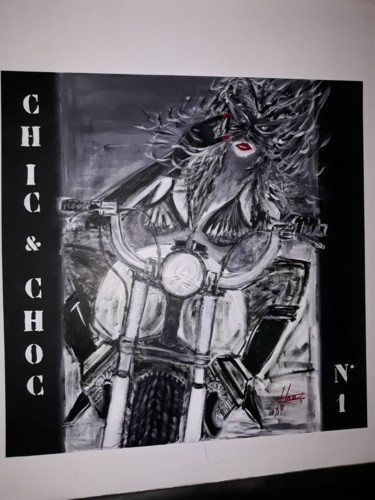 Painting titled "chic et choc 1" by Herve Richard, Original Artwork