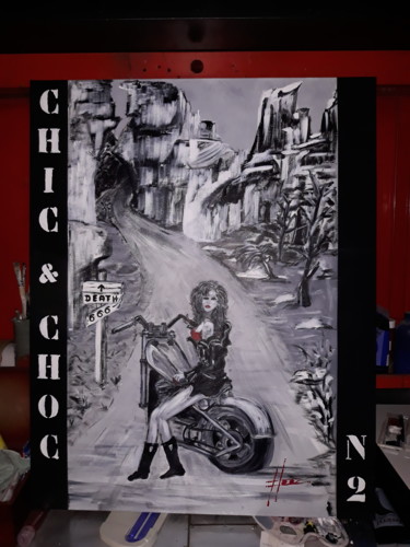 Painting titled "chic et choc 2" by Herve Richard, Original Artwork