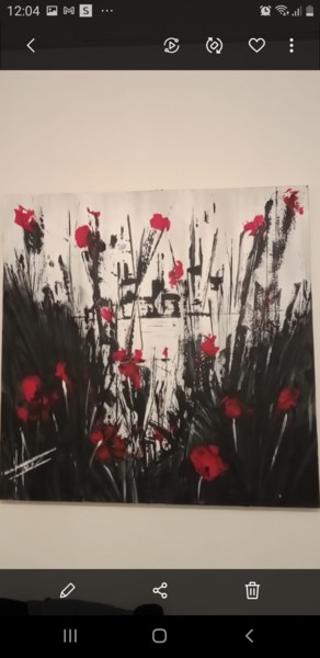 Painting titled "Jolie coquelicot !!…" by Herve Richard, Original Artwork, Acrylic