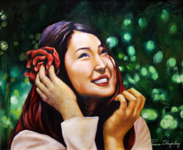 Painting titled "Happiness-1" by Parama Shayantony, Original Artwork, Oil