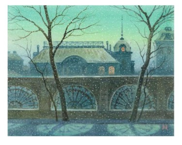 Картина под названием "Петербургский двори…" - Pavel Paramonov, Подлинное произведение искусства