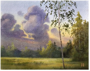 Картина под названием "Июньский лес" - Pavel Paramonov, Подлинное произведение искусства