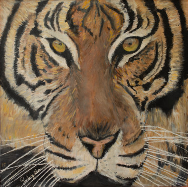 Painting titled "le tigre" by Pardo Y Cobo, Original Artwork, Acrylic Mounted on Wood Stretcher frame
