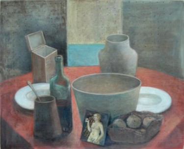 Peinture intitulée "Les Objets au petit…" par Pascal René Joseph Perrin, Œuvre d'art originale, Huile