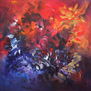 Картина под названием "Sound In Colour" - Paresh Nrshinga, Подлинное произведение искусства, Акрил Установлен на Деревянная…