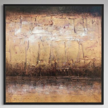 Collages titled "Delta Dawn" by Paresh Nrshinga, Original Artwork, Collages Mounted on Wood Stretcher frame
