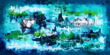 Peinture intitulée "Underwater Kingdom I" par Paresh Nrshinga, Œuvre d'art originale, Acrylique Monté sur Châssis en bois