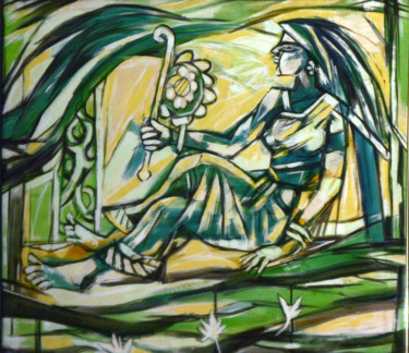 Painting titled "Blowing breeze" by Paresh Saikia, Original Artwork