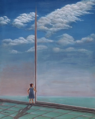 Painting titled "Le monde des enfants" by Pari Ravan, Original Artwork