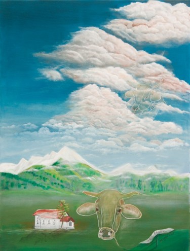 Peinture intitulée "Allgäu" par Pari Ravan, Œuvre d'art originale