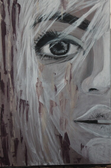 Painting titled "Sin Miedo" by Parisa Maghan, Original Artwork, Acrylic