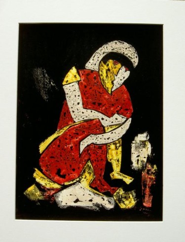 Peinture intitulée "Evelyne:  La mendia…" par Daniel Et Evelyne Pâris, Œuvre d'art originale, Huile