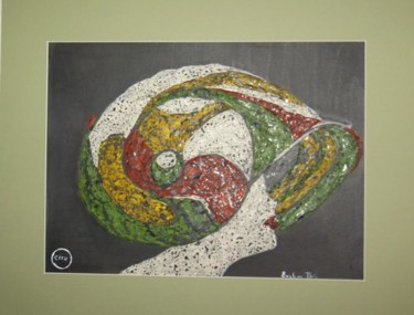 Peinture intitulée "Evelyne:  Escargot" par Daniel Et Evelyne Pâris, Œuvre d'art originale