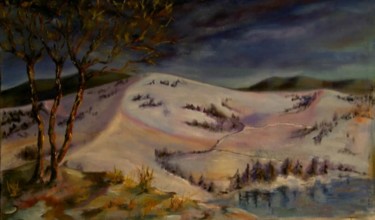 Peinture intitulée "Le Bleymard Mont Lo…" par Daniel Et Evelyne Pâris, Œuvre d'art originale