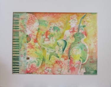 Peinture intitulée "jazz-and 1" par Daniel Et Evelyne Pâris, Œuvre d'art originale, Aquarelle