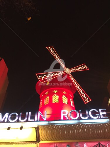 Fotografie getiteld "Moulin Rouge, Paris" door Yann Delpech, Origineel Kunstwerk, Digitale fotografie