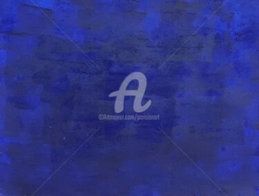 Картина под названием "Bleu monochrome #2" - Yann Delpech, Подлинное произведение искусства, Пигменты Установлен на Алюминий