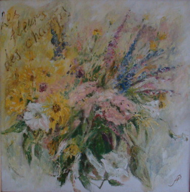Painting titled "Les fleur des champs" by Irina Radionova, Original Artwork, Oil