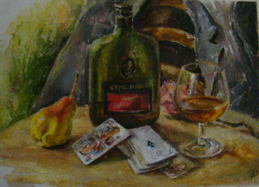 Painting titled "Так карта легла." by Irina Radionova, Original Artwork, Oil