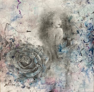 Painting titled "“Rose”-54" by Jiyou Piao, Original Artwork, Acrylic