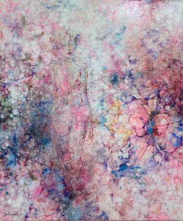 Peinture intitulée "Nightingale - Feath…" par Jiyou Piao, Œuvre d'art originale, Pigments