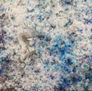 Painting titled "feather" by Jiyou Piao, Original Artwork, Pigments