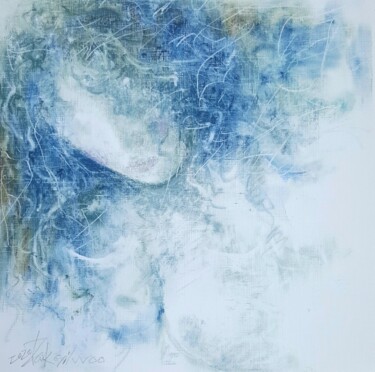 Pittura intitolato "blue melody" da Jiyou Piao, Opera d'arte originale, pigmenti
