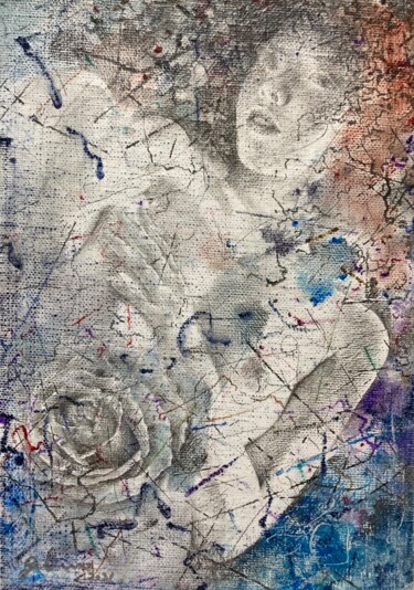 Картина под названием "nightingale-23" - Jiyou Piao, Подлинное произведение искусства, Пигменты