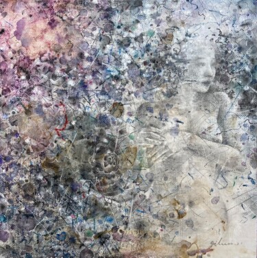 Peinture intitulée "blooming morning" par Jiyou Piao, Œuvre d'art originale, Pigments