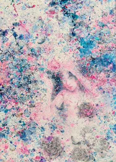 Malerei mit dem Titel "Nightingale-93" von Jiyou Piao, Original-Kunstwerk, Pigmente
