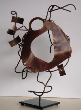 Escultura intitulada "Sem título (ferro)" por Aníbal Ruivo, Obras de arte originais