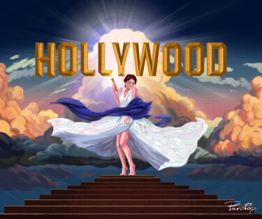 Digitale Kunst getiteld "Hollywood Pictures" door Jahow See (ParoPop), Origineel Kunstwerk, Digitale afdruk