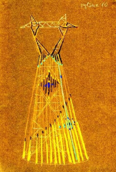 Dessin intitulée ""IHT - pylône 11"" par Elena Paroucheva, Œuvre d'art originale
