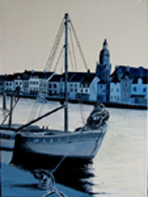 Painting titled "Bretagne-Croisic po…" by Jean Parraud, Original Artwork