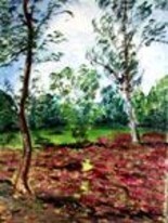 Peinture intitulée "Promenade en forêt…" par Jean Parraud, Œuvre d'art originale