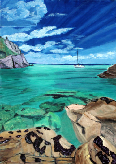 Painting titled "La Pointe de St Her…" by Jean Parraud, Original Artwork, Oil