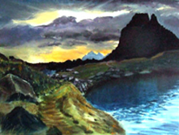 Peinture intitulée "Pic du  Midi d' Oss…" par Jean Parraud, Œuvre d'art originale