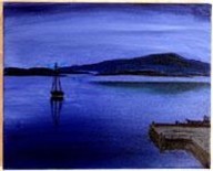 Painting titled "Ecosse le Loch Ness" by Jean Parraud, Original Artwork, Oil