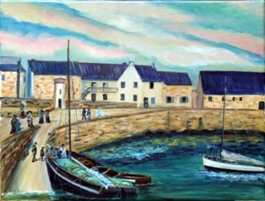 Peinture intitulée "Morbihan- Port de L…" par Jean Parraud, Œuvre d'art originale