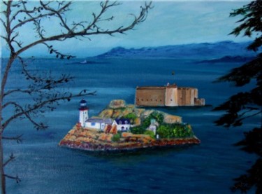 Peinture intitulée "Bretagne- l'Ile Lou…" par Jean Parraud, Œuvre d'art originale