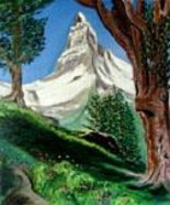 Peinture intitulée "Suisse-Le Cervin" par Jean Parraud, Œuvre d'art originale