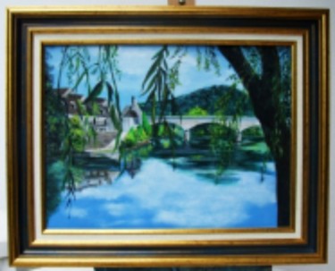 Painting titled "Argentat sur Dordog…" by Jean Parraud, Original Artwork