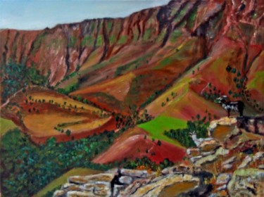 Peinture intitulée "Pays Basque- Les cr…" par Jean Parraud, Œuvre d'art originale