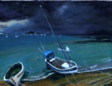 Painting titled "Golf du Morbihan- P…" by Jean Parraud, Original Artwork