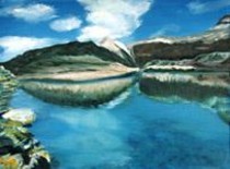 Painting titled "Lac de Munia-Pyréné…" by Jean Parraud, Original Artwork