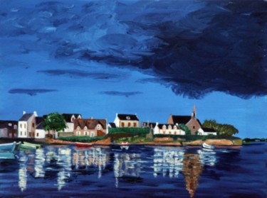 Peinture intitulée "Golf de Morbihan-Au…" par Jean Parraud, Œuvre d'art originale